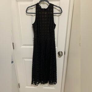 Donna Morgan Black and Gold Backless Dress